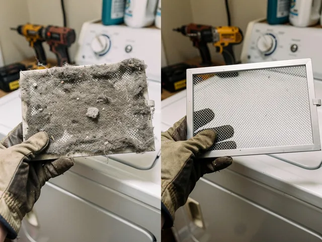 Professional lint trap cleaning by North Smithfield Dryer Vent Cleaning in North Smithfield